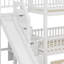 Lit superposé robuste avec escalier de rangement et tiroirs coulissants