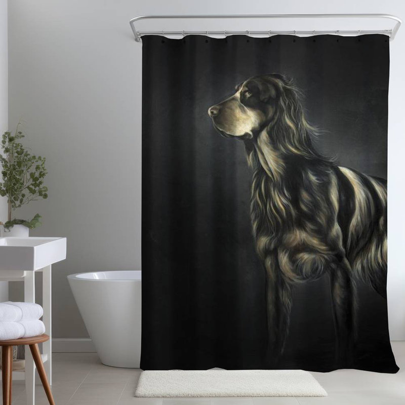 Shower Curtain AN491 – Polyester Shower Curtain, Dye Sublimation Print, 71" W × 74" L