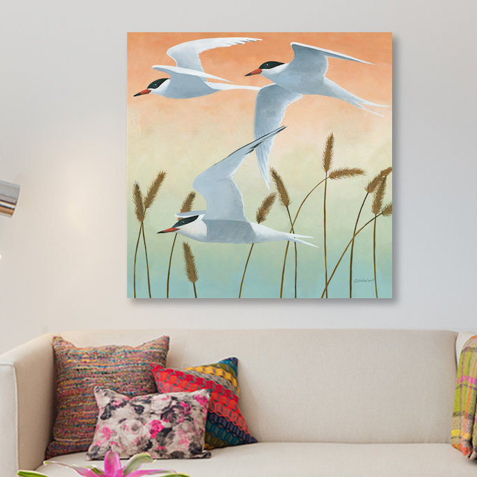 « free as a oiseau ii », reproduction d’impression sur toile tendue, H 37 po x l 37 po x P 1,5 po, Toile tendue
