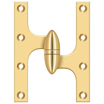 Charnière Deltana OK6050BCR003-L 6 po x 5 po; Finition laiton à vie