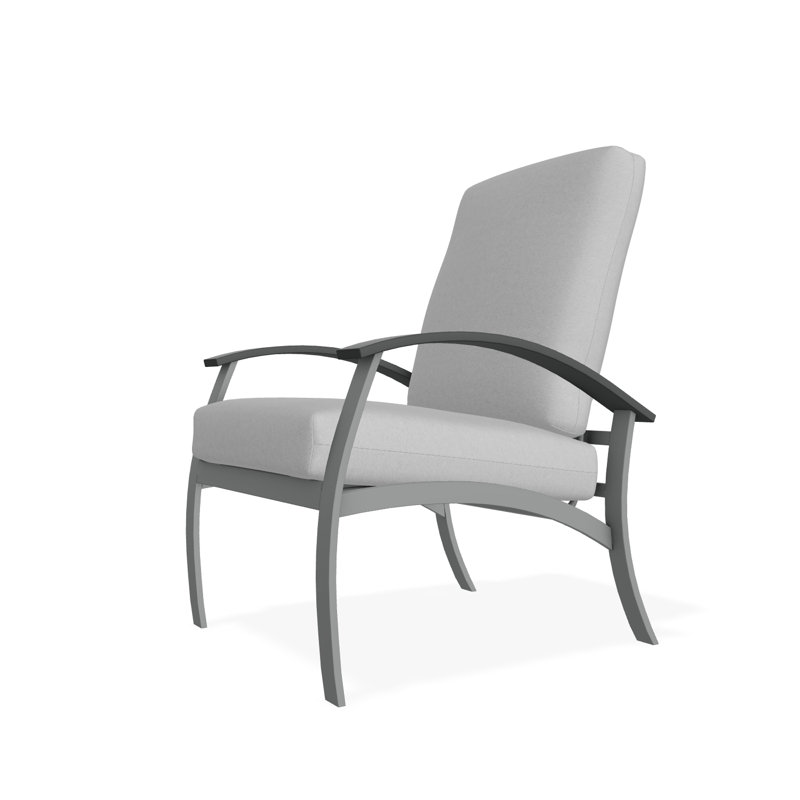 Belle Isle Cushion Deep Seating Arm Chair, Black, Dazzle