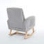 Chaise berçante avec pieds en bois massif, chaise berçante Modern