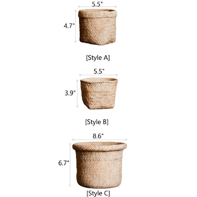 Dekou Handmade Pot Planter, 3.9"H x 5.5"W x 5.5"D
