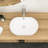 Modern White Ceramic Bathroom Sink - 19.03X12.34 Inch Oval Vessel, Stain Material Vessel Oval, Modern, Function