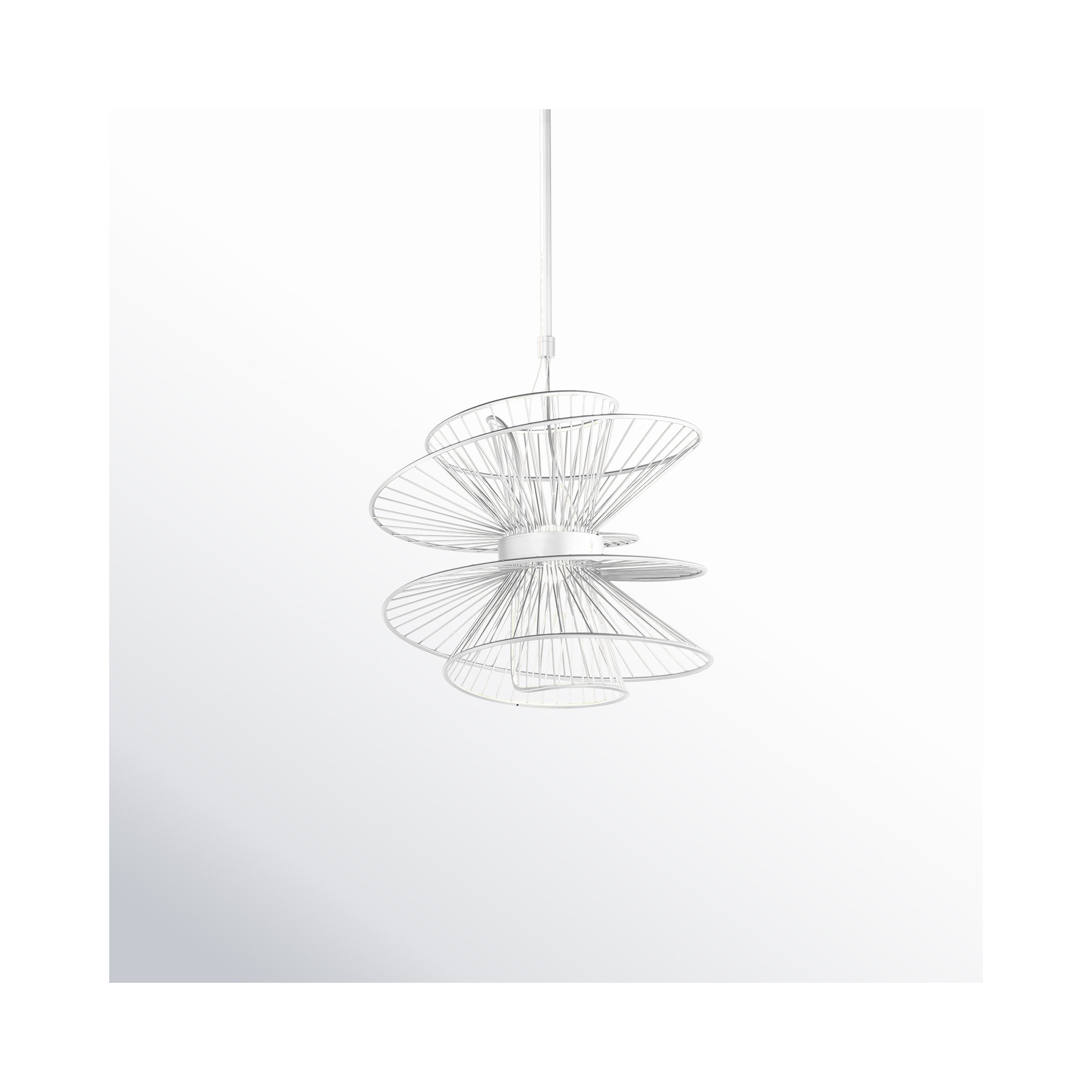 Kemi 2 Light LED Pendant, Black, 19.75" H x 20" W x 20" D