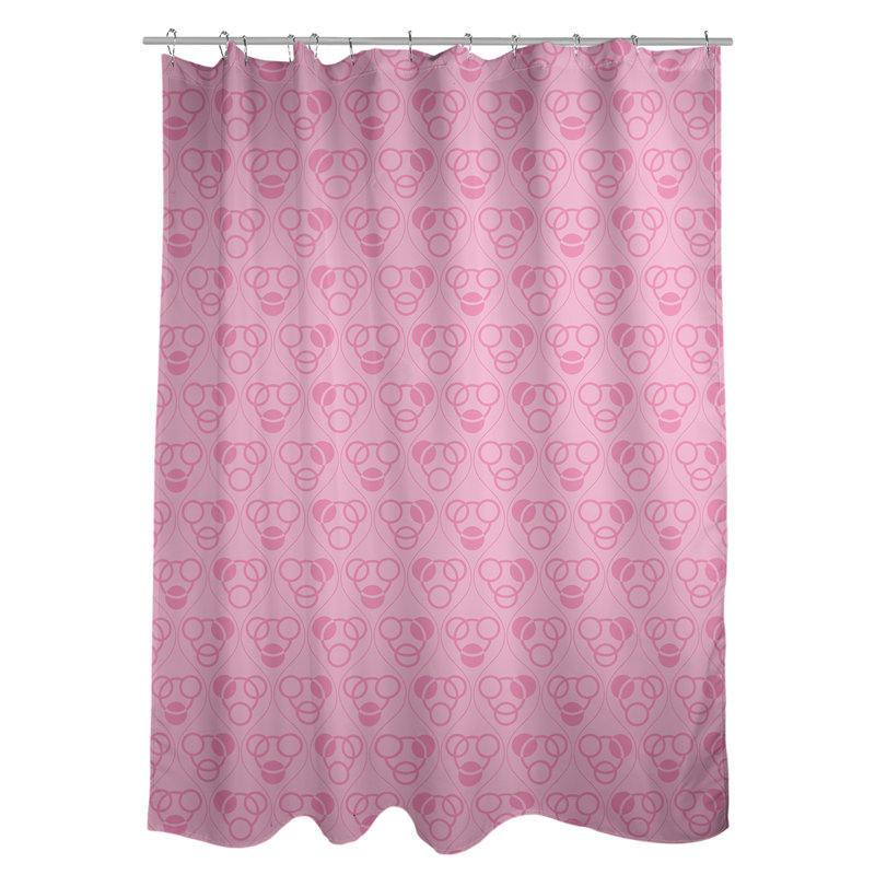 Geometric Shower Curtain, Pink
