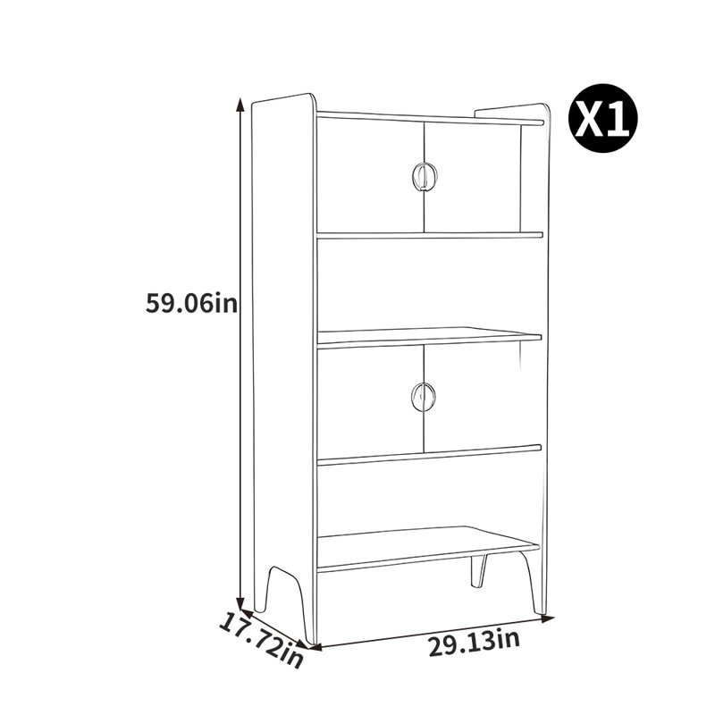 Bibliothèque de rangement de style italien