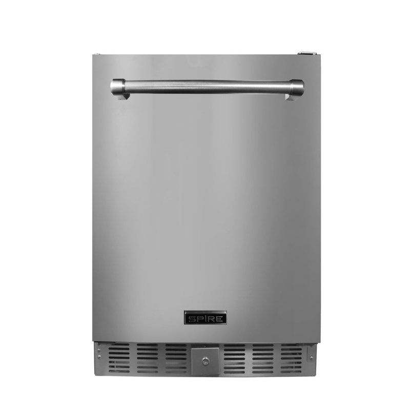 Spire 5.1 Cu.ft. Compact Refrigerator With Premium Stainless Steel Exterior, Temperature Control 0 To 10°c, 4 Shelves, And Reversible Door - Big Mini Fridge For Outdoor, Kitchen, And More - 850-0009