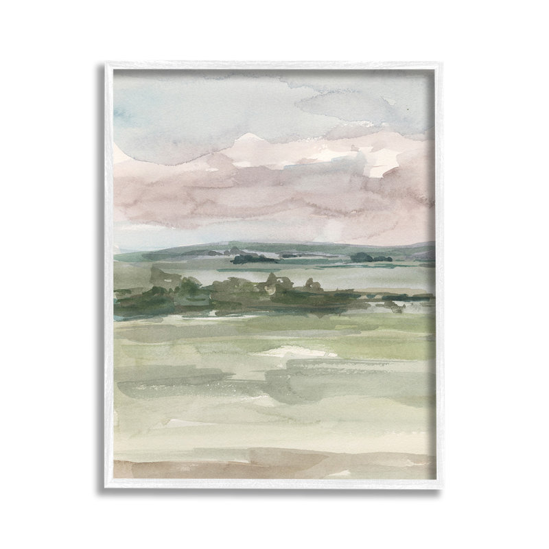 Abstrait, paysage urbain, giclée, art par Ethan, H 14 po x l 11 po, Giclée encadrée blanc bord de mer