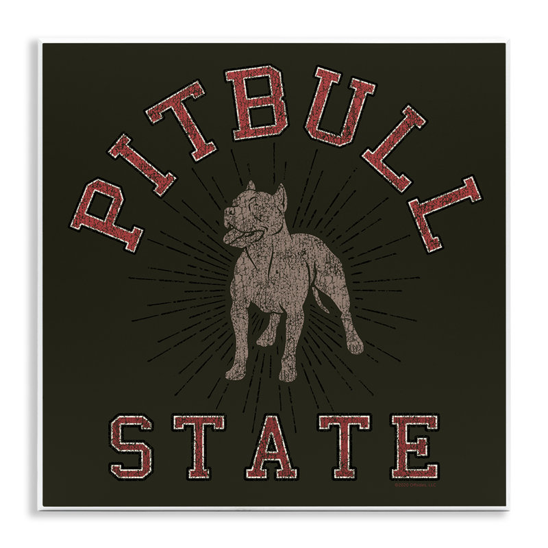 Art mural rétro par Pitbull State par Spirit Animals / Life Is High