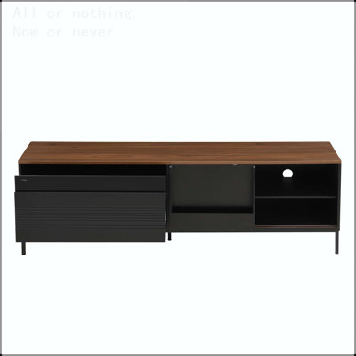 Modern TV Stand with Sliding Doors and Adjustable Shelves for TVs up to 75 Inches