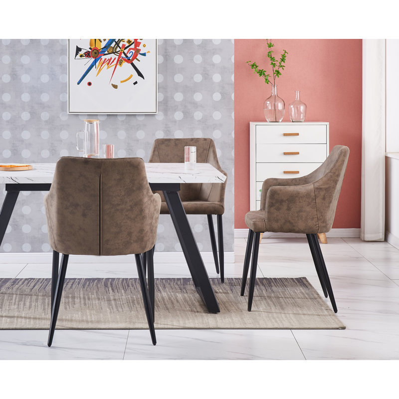 Lehmann Upholstered Dining Chair, 2, Light Brown