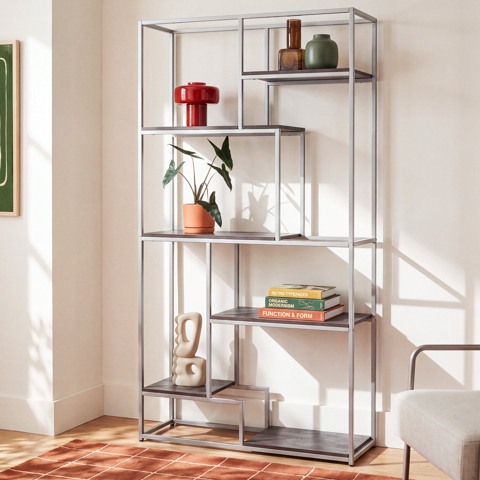 Keiden 13 " Bookcase, Silver