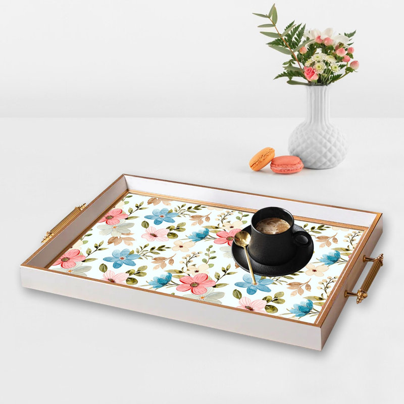 Elegant Glass Tray, 19.7 x 11.4 x 1.4 inches | 100% Durable Glass Construction | Easy to Clean with Damp Cloth | Ideal for Serving, Decorative Display, and Organizing | Stylish Addition to Home Décor
