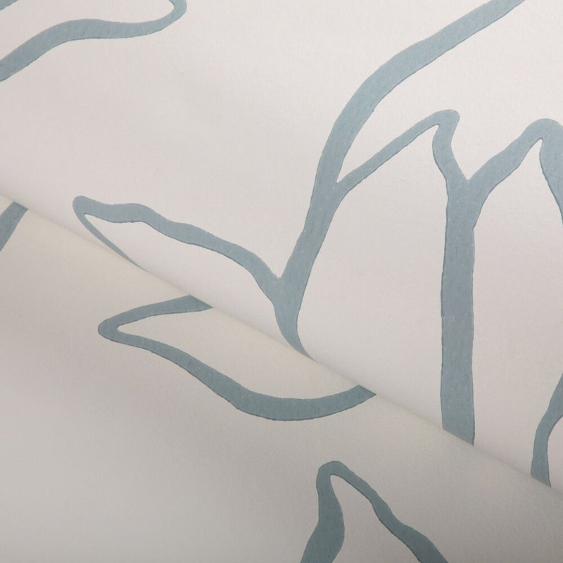 Floral Sketch Wp - Sage, Chambray