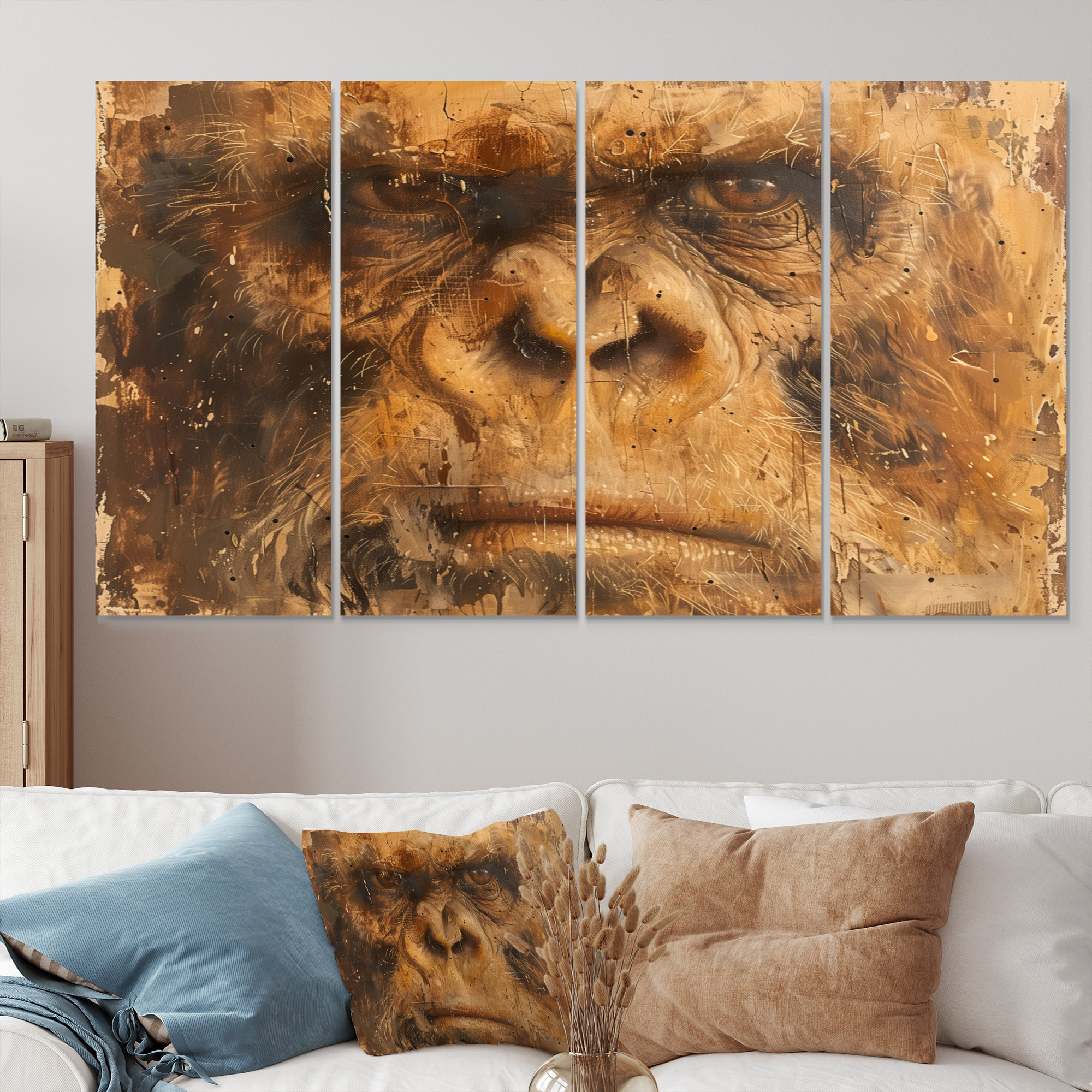 Dakota Fields Black Brown Ancient Bigfoot II - Bigfoot Canvas Art Set ...