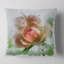Fleur rose sur fond vert - coussin à imprimé floral-30744352-30744348