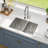 Undermount Lower Divider Double Bowl Stainless Steel Kitchen Sink-86366332