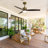 Glio 52 in. Gold Dark Walnut Downrod Mount Standard Ceiling Fan with Integrated LED DC Motor-1085669867-1085669870