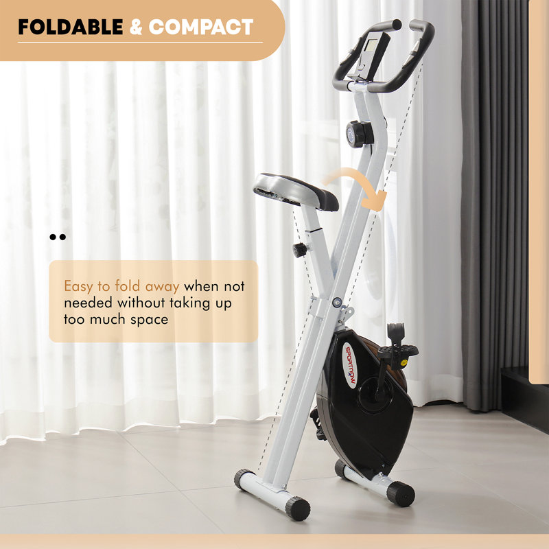 Magnetic Exercise Bike, Black/White