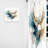 Grietje Blue Gold Surreal Melodies II - Abstract Curtain - Velvet Room Darkening - 1 panel-426170615