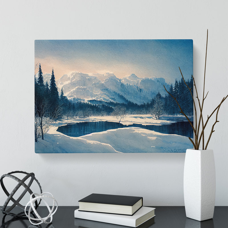 Winter Mountain Landscape Vol.1 - Wrapped Canvas, 35cm H x 50cm W x 3cm D