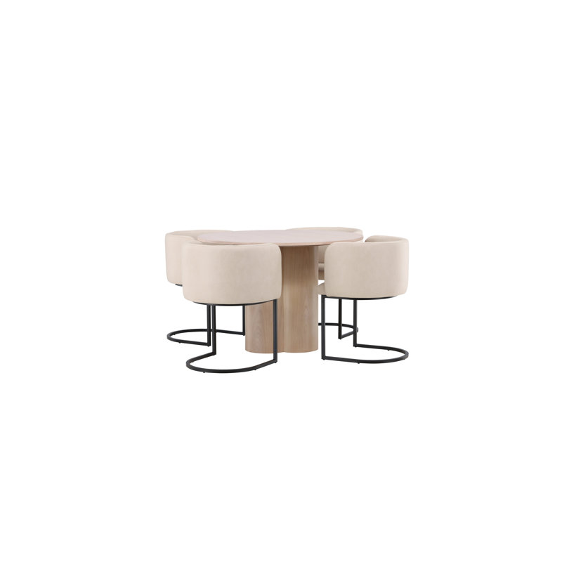 Danean 4 - Person Dining Set, White