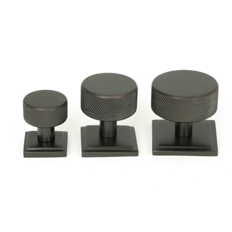 38mm Square Knob, Aged Bronze