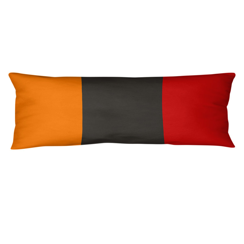 Oreiller de corps en polyester / polyester Arizona Football Stripes, Orange/ rouge / noir, Tampa Bay Football 