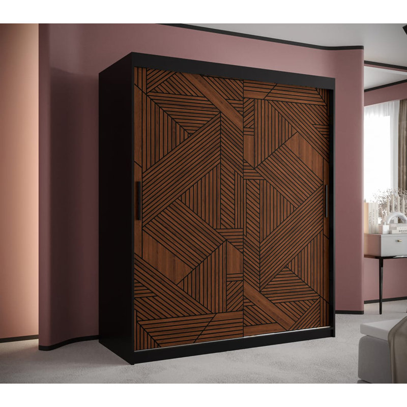 Aylisha 2 Door Manufactured Wood Wardrobe, 200" H x 150" W x 62" D