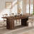 78.74" Extra Long Farmhouse Dining Table, Wooden Rectangular Dining Table With Dual Base-1658876324