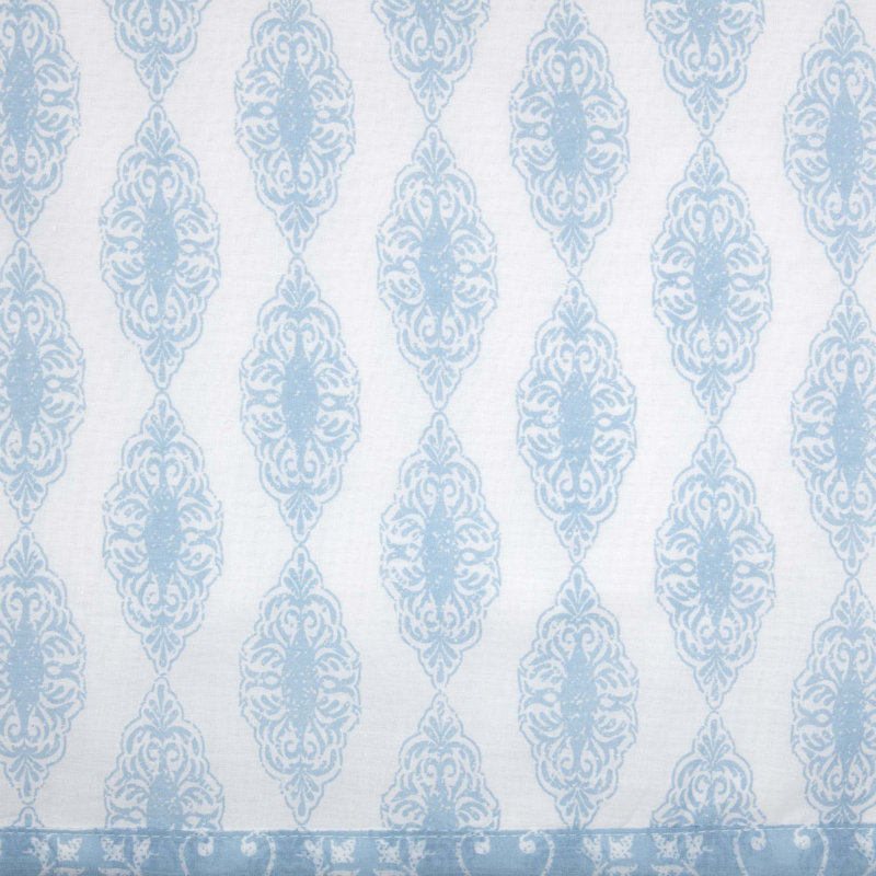 Gold and White Cotton Euro Sham with Paisley Pattern