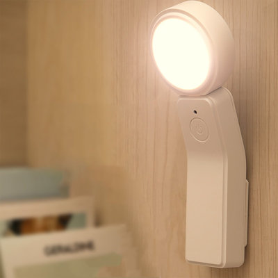 Veilleuse de nuit murale Lampe de bureau rotative Tête de lampe rotative 3 modes de couleur à intensité variable pour bureau à domicile