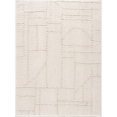 Kamarin Abstract Cream Area Rug