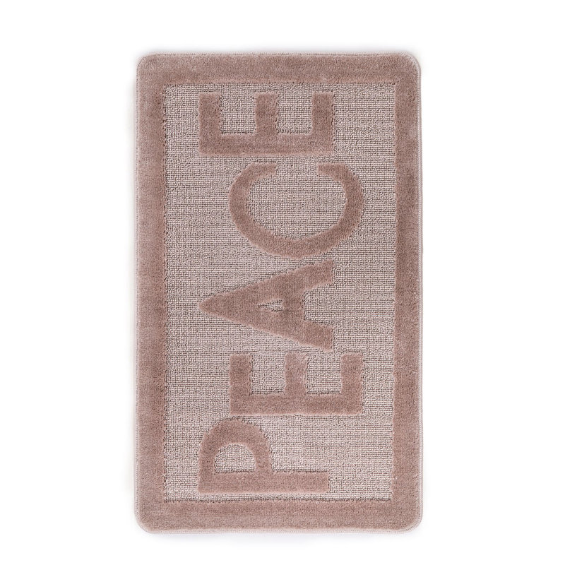 High-Quality Bathmat, Mink Color, 23.6 x 39.4 inches | 100% Polypropylene, Total Thickness: 0.4 inches, Non-Slip Natural Latex Sole | Machine Washable on Delicate Cycle, Soft and Durable for Bathroom Comfort