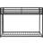 Metal Full Over Bunk Bed For Bedroom, High Weight Capacity, Design, Exchangeable , No Box Spring, Simple Installation Classic Square In Metal, , Spring