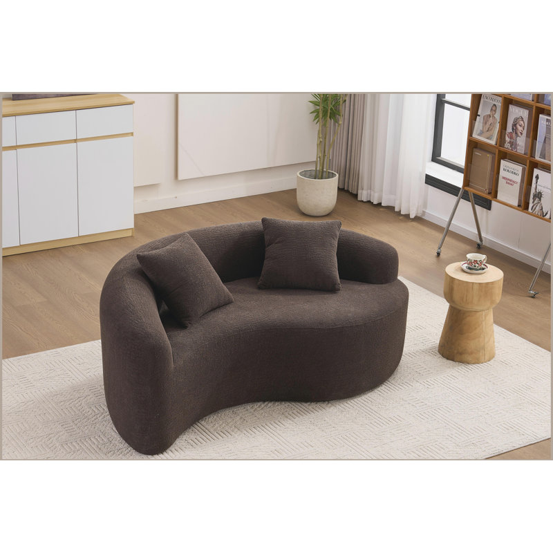 Canapé modulaire S-Curved Chenille, Brun