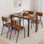 Ensemble de table de salle à manger moderne 5 pièces avec 4 chaises - parfait pour les petits espaces, facile à nettoyer-106358400-106358397-106358402