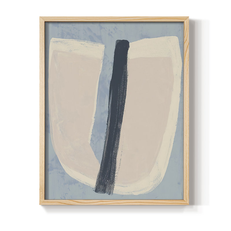 Tranche de papier I, reproduction encadrée - bois massif, H 11 po x l 9 po