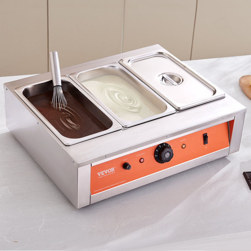 Chocolate Tempering Machine, 26.5 Lbs 3 Tanks Chocolate Melting Pot TEMP Control 86~185℉
