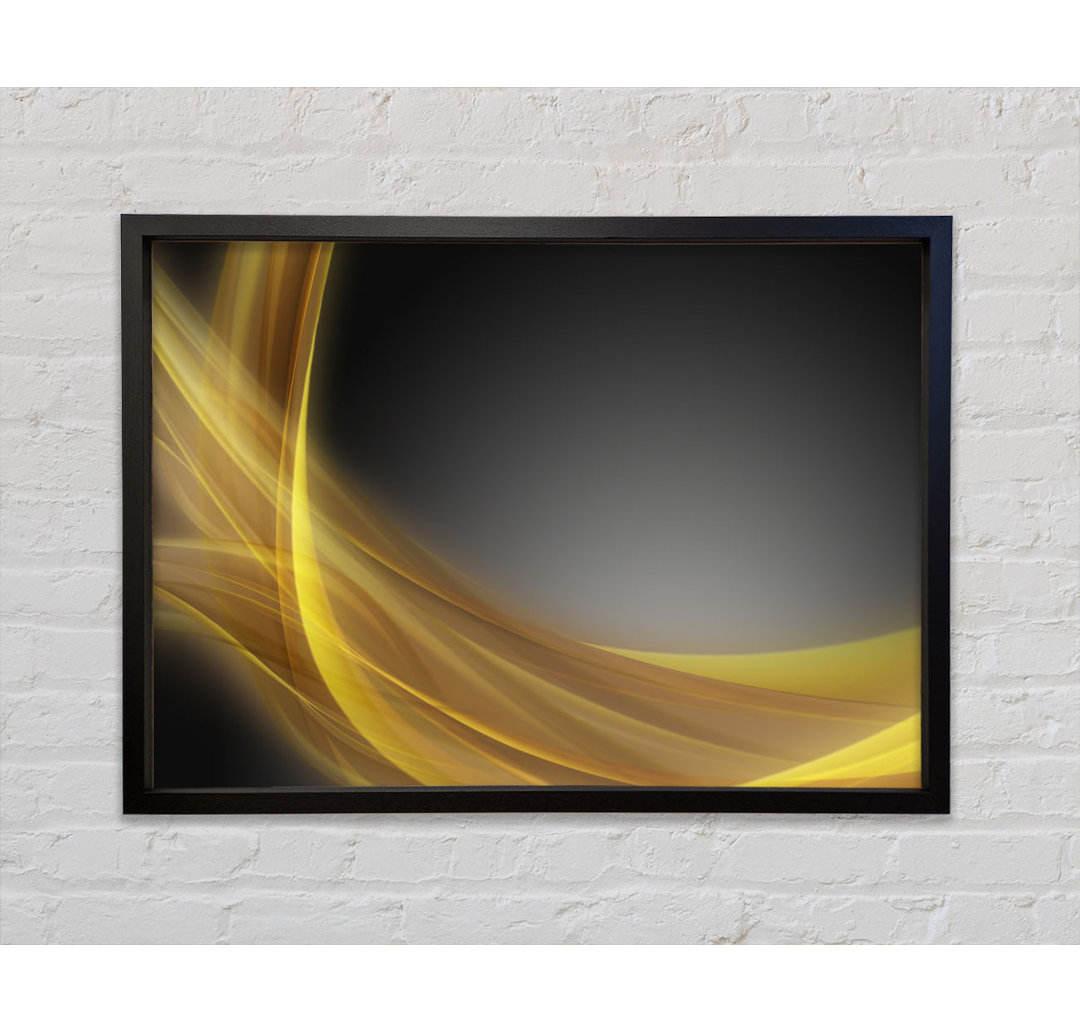 Yellow Swirls Through The Gradients - Einzelbildrahmen Kunstdrucke auf Leinwand