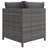 Sectional Corner Sofa with Cushions Grey Poly Rattan