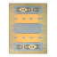Tapis jaune délavé à motif traditionnel délavé-95132362