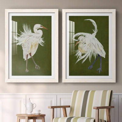 Heron Plumage I-Premium, reproduction encadrée - prête à être accrochée