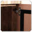 Armoire à 2 portes et 2 tiroirs en bois naturel avec rangement fonctionnel et polyvalent