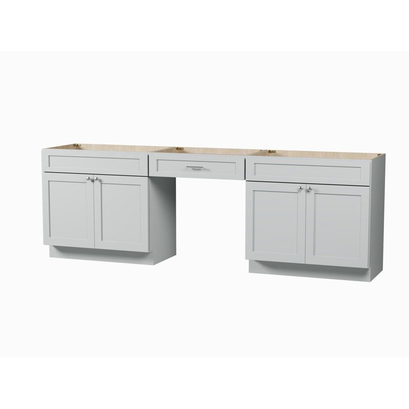 Base de meuble-lavabo double 102 po seulement, Gris