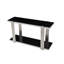Canapé et console avec rangement, vestibule moderne en verre et métal de 55 po