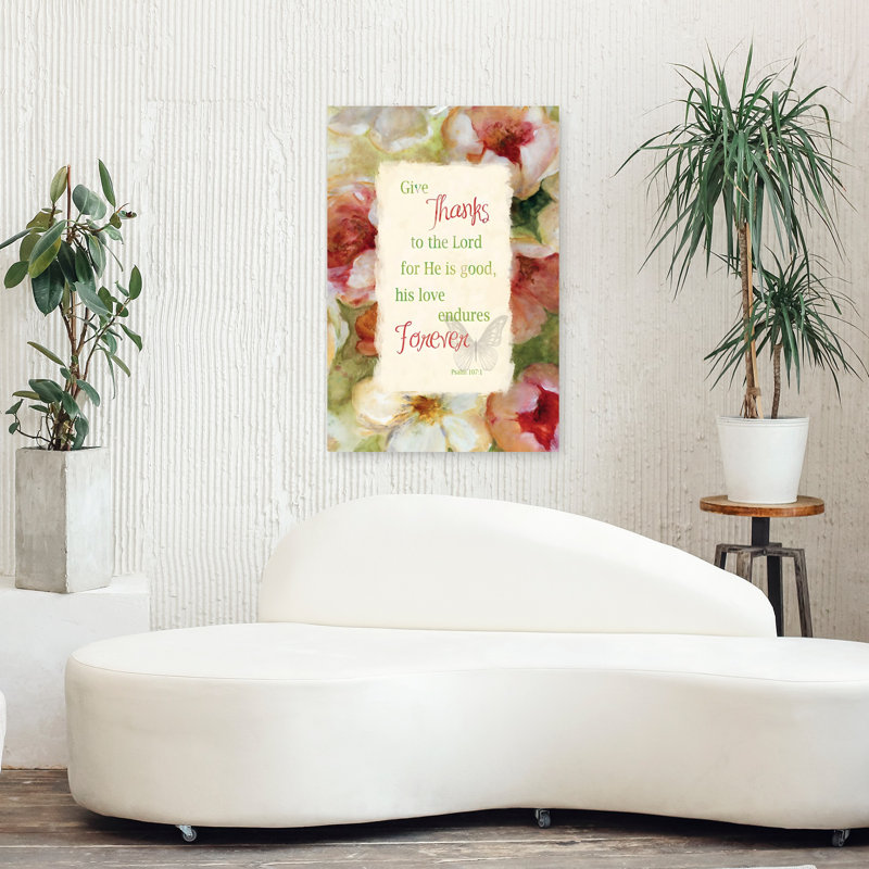 Garden Scriptures I Elegant Peaceful Serene Butterfly Flower, art mural, H 36 po x l 24 po