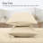 LuxClub 2 PC Cream King Performance Microfiber Solid Pillowcase Set-119874932-119874948
