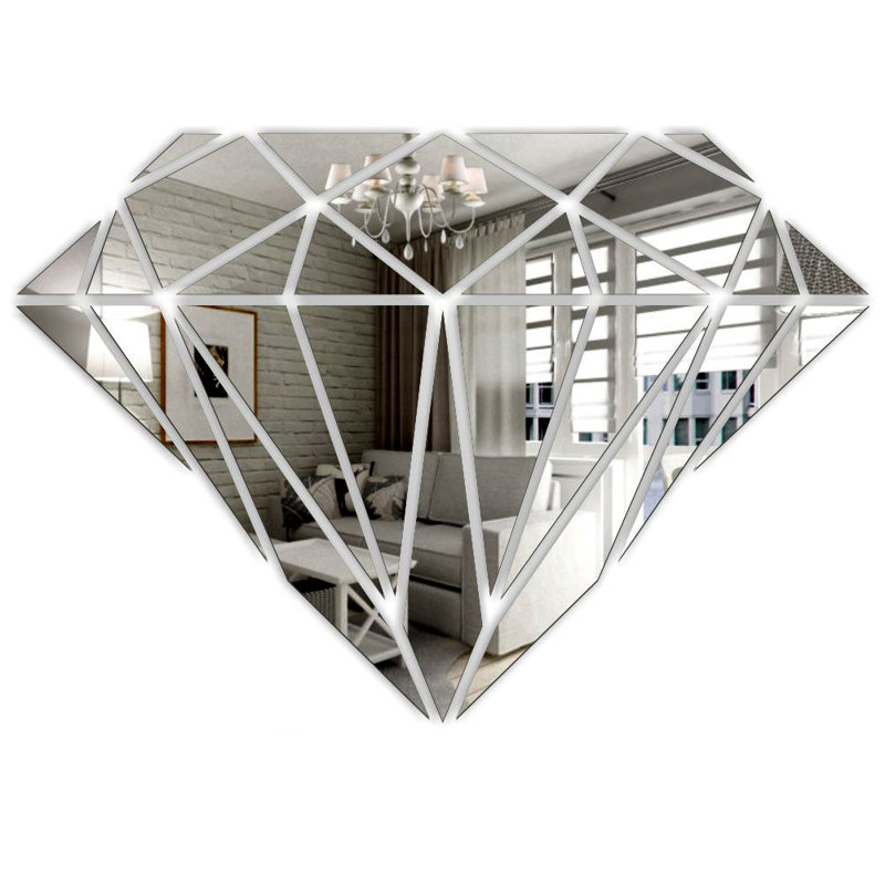 Jana Flat Wall Mirror, 52cm H x 75cm W, Silver